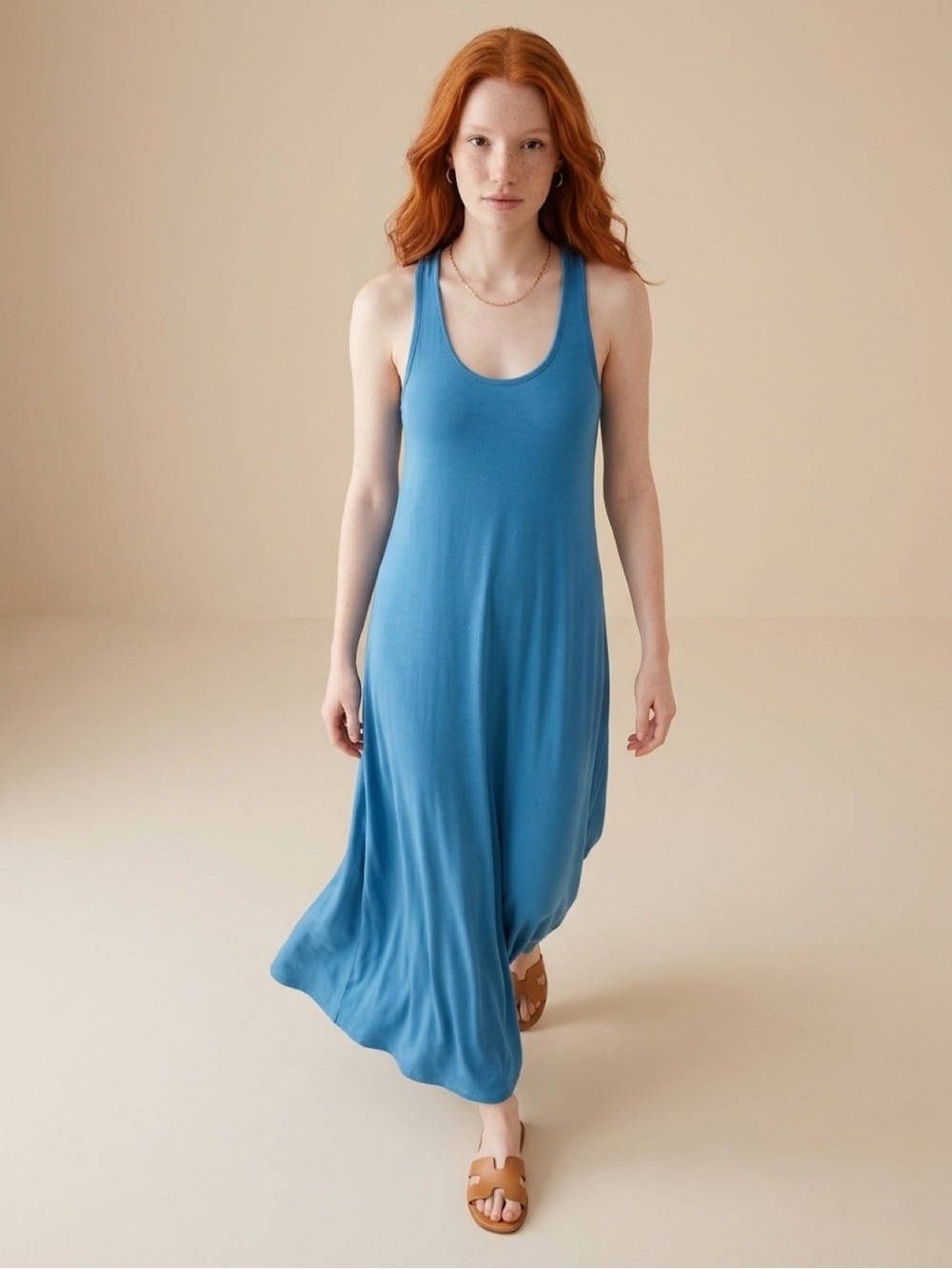 Vince Blue Racerback Maxi Dress